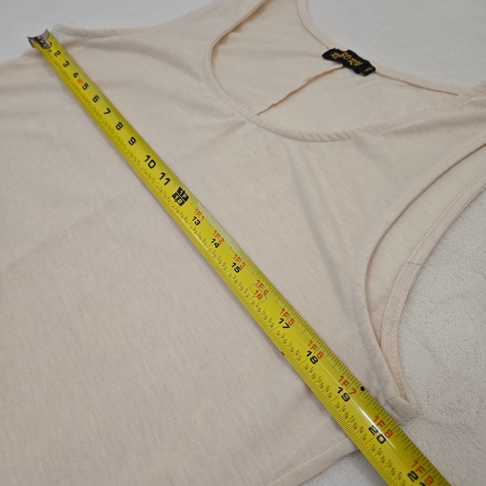 Reborn Cream Lace Trim Layering Tank Dress 1XL Sleeveless Floral Scalloped Hem - Picture 4 of 9